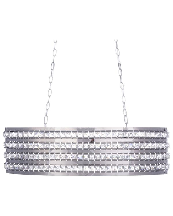 Ljuskrona Silver Kristall Prydnad Elegant Glamourös Klassisk design Hållbar Robust