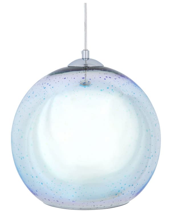 Taklampa Silver Hög Glans Reflektivt Glas Ljuseffekt Rund Form Eklektisk Glamorös Design