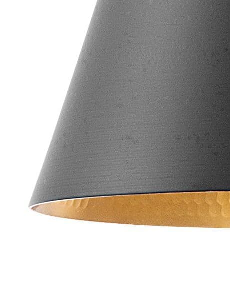 Hängande Taklampa Svart med Guld Skärm Geometrisk Kon Modern Minimalistisk Design