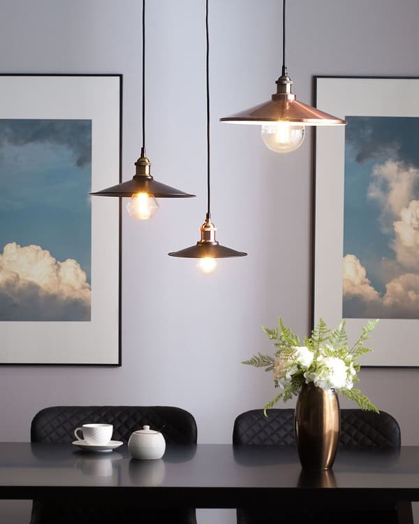 Pendellampa Koppar Metall Modern Industriell design Taklampa