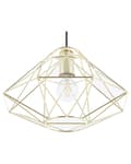 Miniatyrbild 4 av 8: Taklampa Guld Metall 1 Lampa Burform Geometrisk Öppen trådskärm
