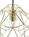 Miniatyrbild 5 av 8: Taklampa Guld Metall 1 Lampa Burform Geometrisk Öppen trådskärm