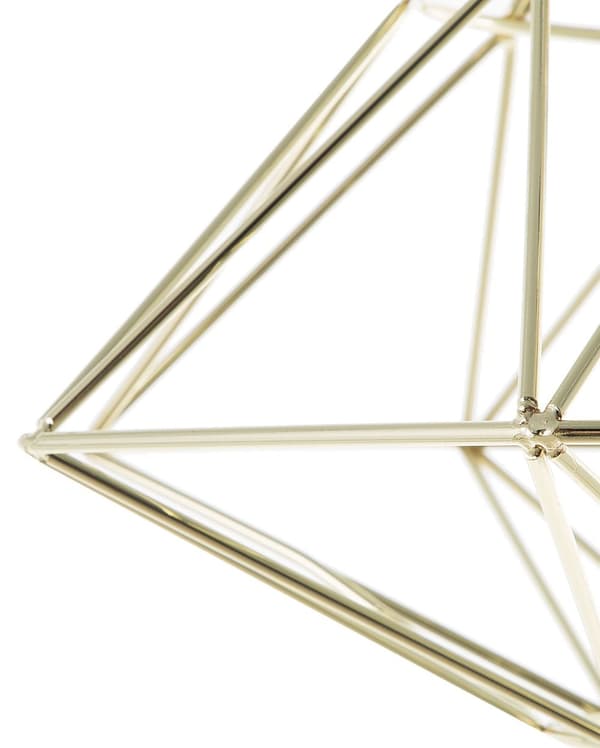 Taklampa Guld Metall 1 Lampa Burform Geometrisk Öppen trådskärm