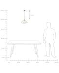 Miniatyrbild 8 av 8: Taklampa Guld Metall 1 Lampa Burform Geometrisk Öppen trådskärm
