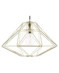 Miniatyrbild 1 av 8: Taklampa Guld Metall 1 Lampa Burform Geometrisk Öppen trådskärm