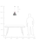 Miniatyrbild 7 av 7: Taklampa Grå Metall 179 cm Hängande Fabrik Lampskärm Industriell