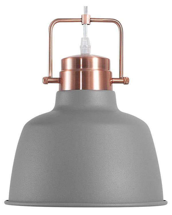 Taklampa Grå Metall 179 cm Hängande Fabrik Lampskärm Industriell