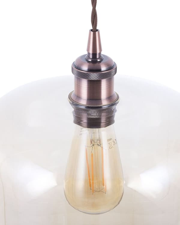 Pendellampa Transparent Glas Arbetslampa Industriell Klassisk Edison