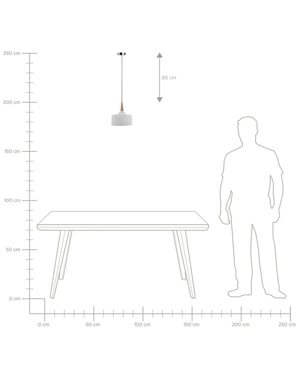 Pendellampa Vit Gips Modern Taklampa