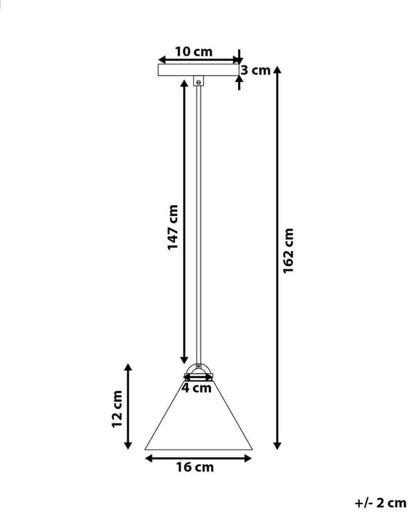 Taklampa Blå Metall 162 cm Hängande Modern