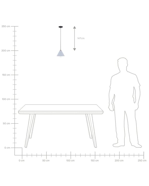 Taklampa Blå Metall 162 cm Hängande Modern