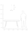 Miniatyrbild 8 av 8: Taklampa Vit Metall 112 cm Hängande Svetsad Geometrisk Skärm Industriell