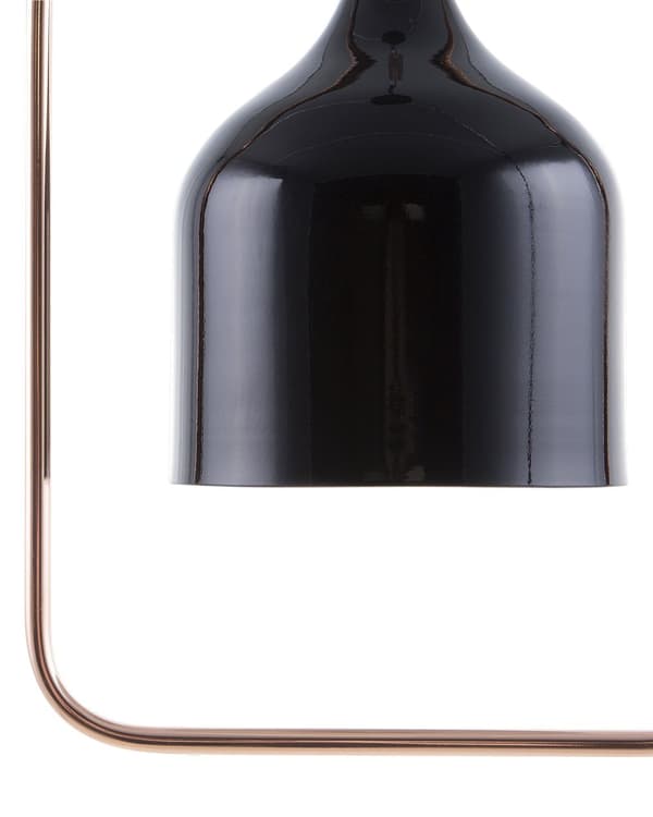 Taklampa Svart Metall 121 cm Kopparram Industriell