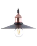 Miniatyrbild 1 av 8: Hängande Lampa Svart Metall Industriell Stil Taklampa 22 cm