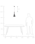 Miniatyrbild 4 av 9: Hängande Taklampa Grå Skärm Geometrisk Kon Modern Minimalistisk Design