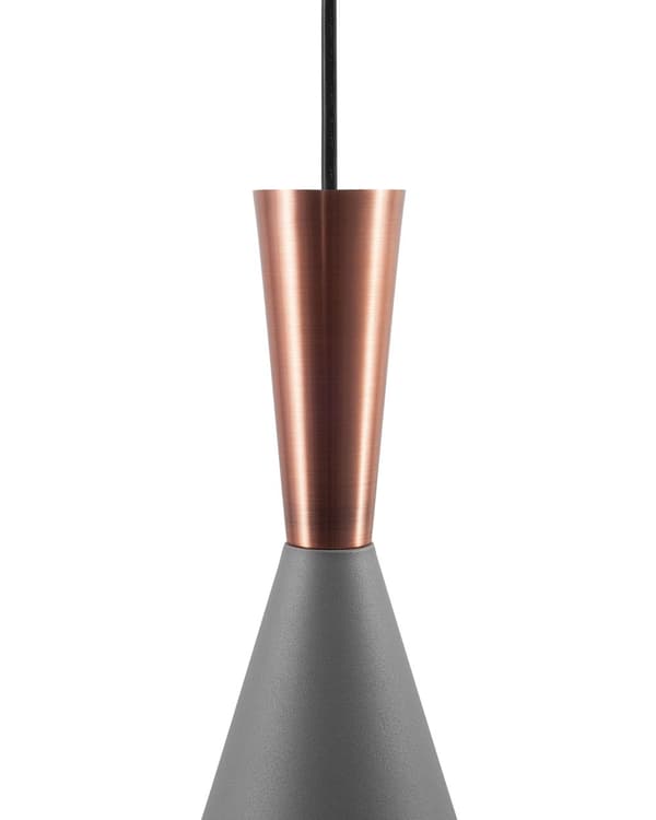 Hängande Taklampa Grå Skärm Geometrisk Kon Modern Minimalistisk Design
