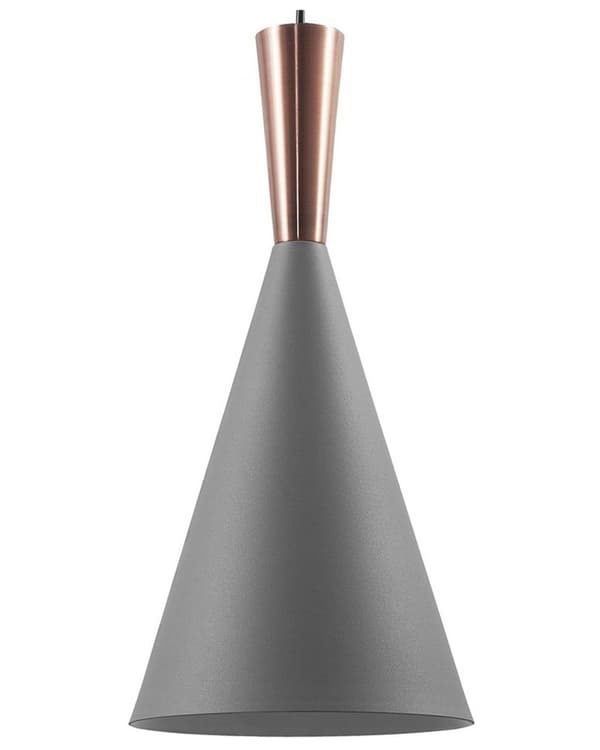 Hängande Taklampa Grå Skärm Geometrisk Kon Modern Minimalistisk Design