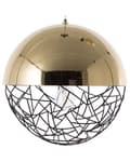 Miniatyrbild 1 av 9: Hängande Lampa Guld och Svart 1 Lampa Glob Modern