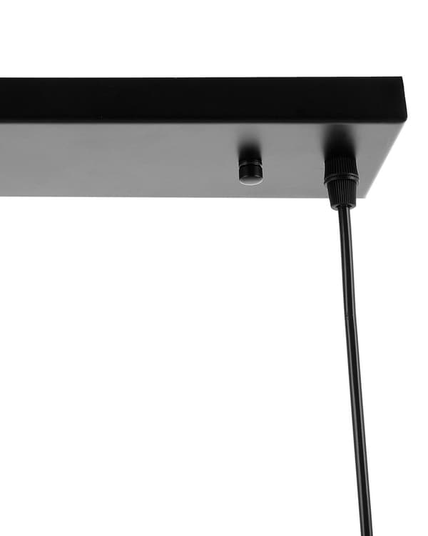 Taklampa Svart Metall 5 lampor Rektangulär Industriell Stil