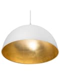 Miniatyrbild 4 av 8: Hänglampa 1 Lampa Vit Halv Glob Metall Industriell Modern