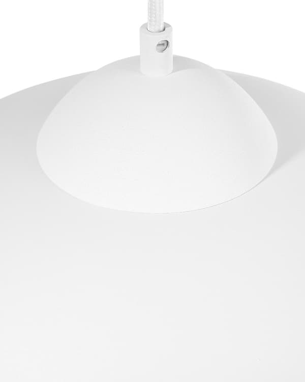 Hänglampa 1 Lampa Vit Halv Glob Metall Industriell Modern