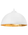 Miniatyrbild 1 av 8: Hänglampa 1 Lampa Vit Halv Glob Metall Industriell Modern