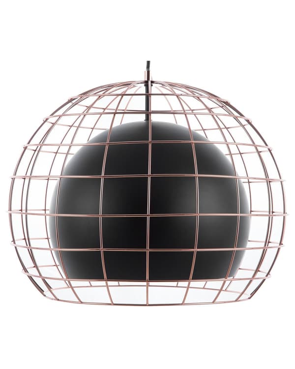 Taklampa Svart Metall 128 cm Hängande Burskärm Industriell