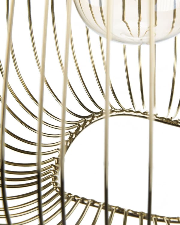 Hänglampa Guld Trådskärm Geometrisk Burskärm Metall Industriell design