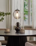 Miniatyrbild 2 av 10: Hängande Lampa Transparent Glas Modern Glob Taklampa