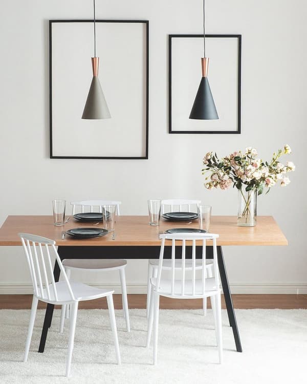 Hängande Lampa Svart Skärm Geometrisk Kon Modern Minimalistisk Design