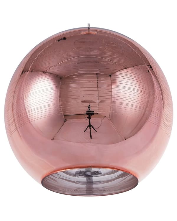 Taklampa Koppar Glas Rund Glob Form 1 Lampa Modern
