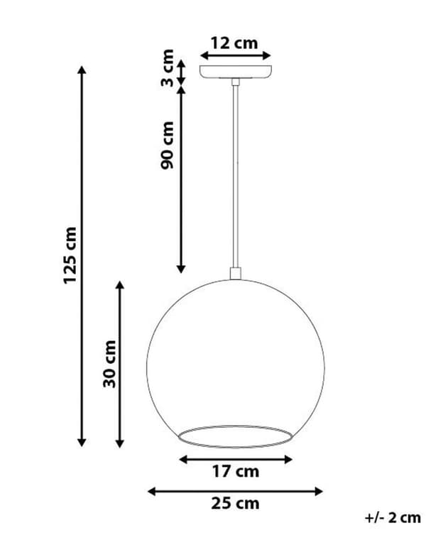 Taklampa Guld Glas Rund Glob Form 1 Lampa Modern