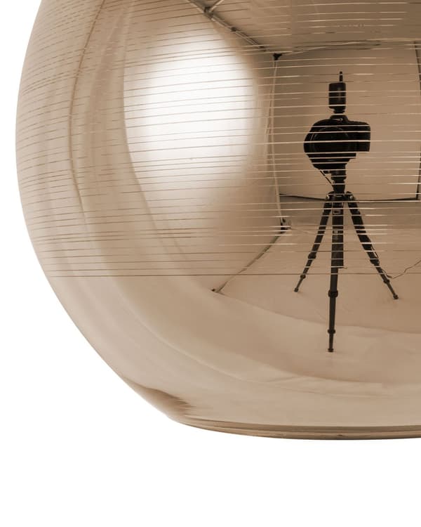 Taklampa Guld Glas Rund Glob Form 1 Lampa Modern