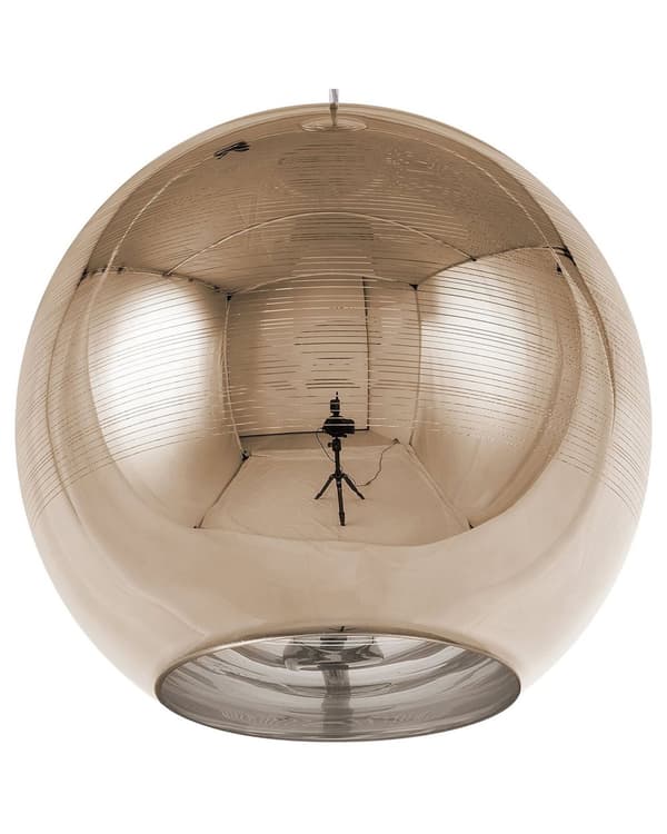 Taklampa Guld Glas Rund Glob Form 1 Lampa Modern