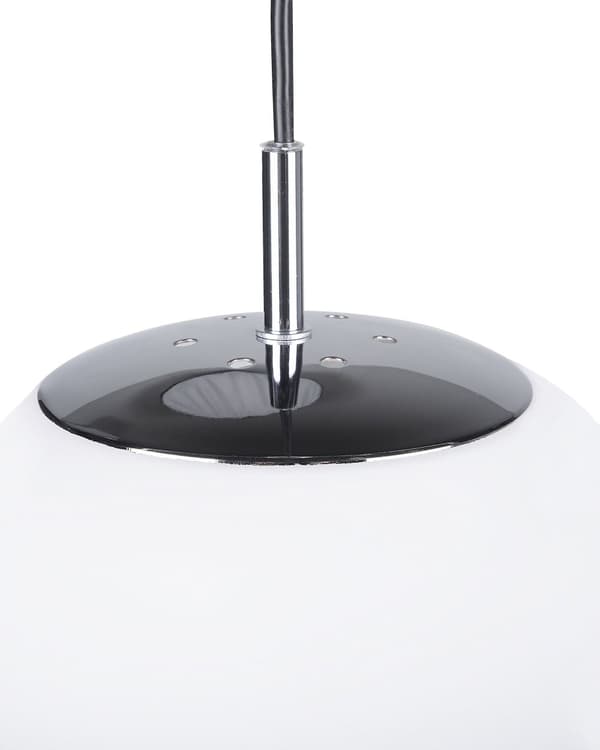 Pendellampa Vit Glas Silver Irregjulär form Modern Minimalistisk