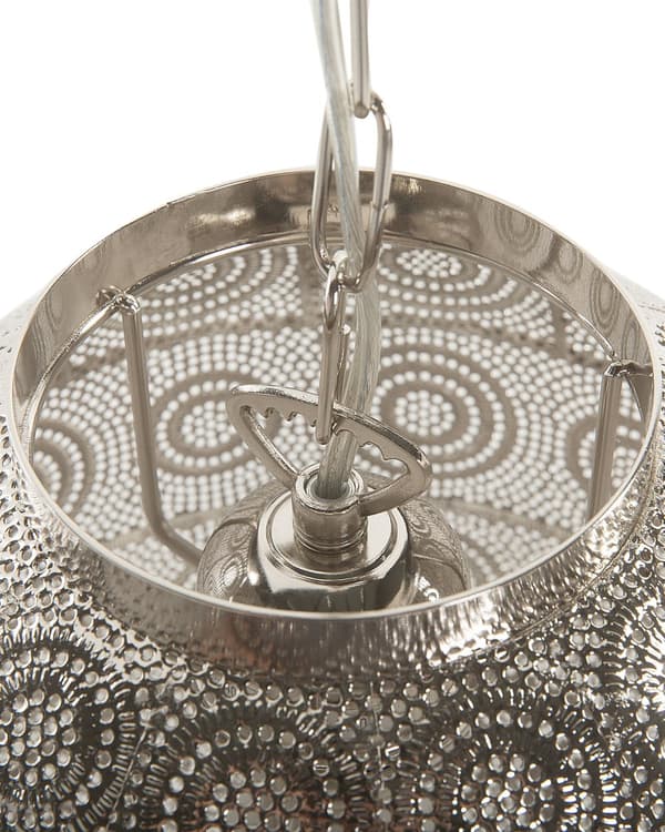 Pendellampa Silver Metall Metalwork Belysning i marockansk stil