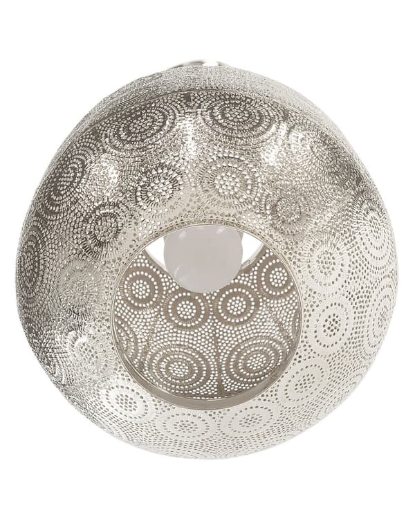 Pendellampa Silver Metall Metalwork Belysning i marockansk stil