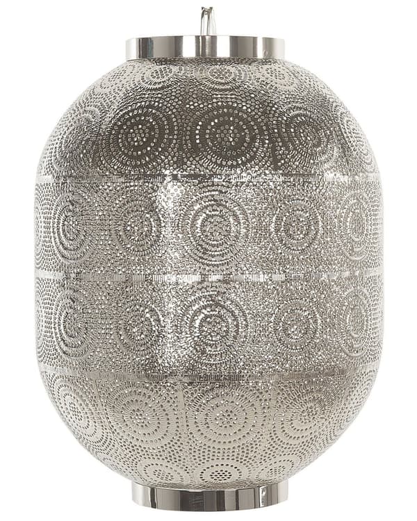Pendellampa Silver Metall Metalwork Belysning i marockansk stil