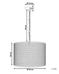 Miniatyrbild 3 av 9: Taklampa Silver Metall Rund Romantisk Dekorativ Funktionell Trumformad