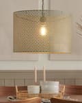 Miniatyrbild 4 av 9: Taklampa Silver Metall Rund Romantisk Dekorativ Funktionell Trumformad