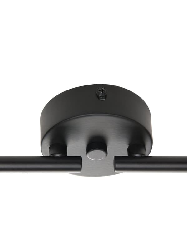 Taklampa Metall Svart 66 cm 4 Lampor Justerbara Armar och Moderna Nyanser av Stavar
