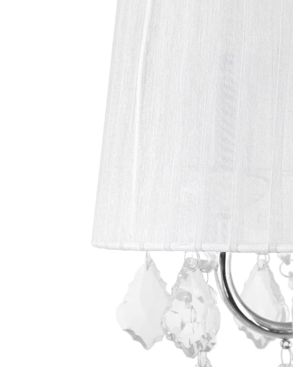 Taklampa Vit Glam Kristallkrona med 3 lampor
