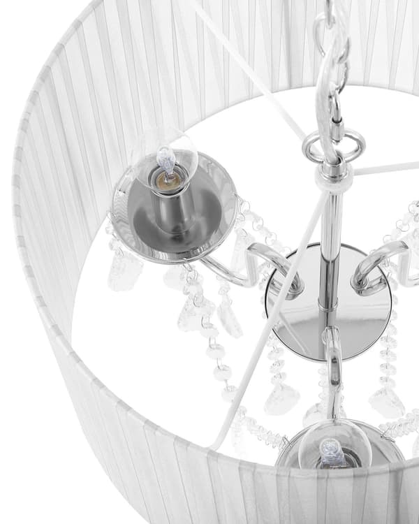 Taklampa Vit Glam Kristallkrona med 3 lampor