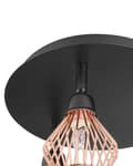 Miniatyrbild 5 av 6: Taklampa Svart Koppar Metall 3 lampor Justerbar Industriell Modern Geometrisk design