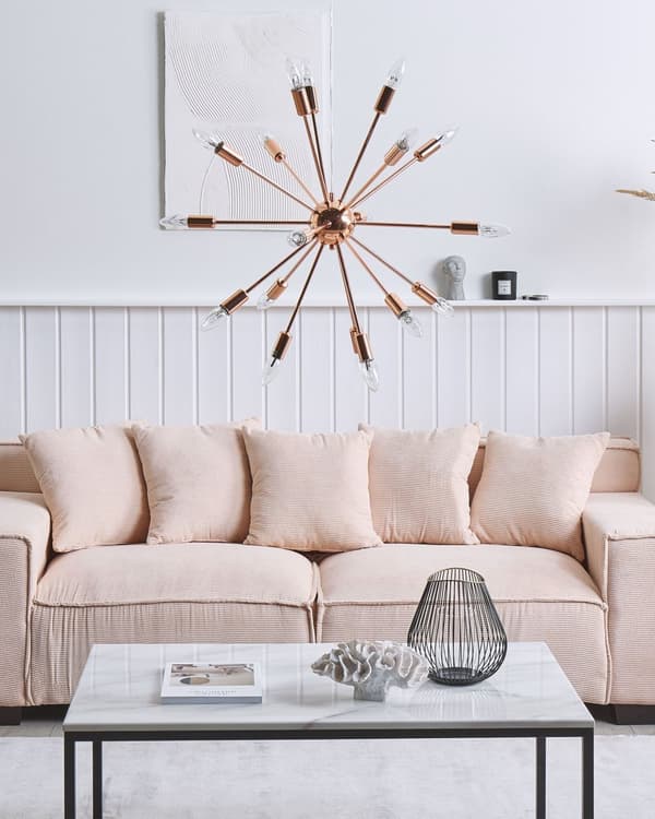Hängande Lampa 18 Ljus Koppar Metall Sputnik Glam