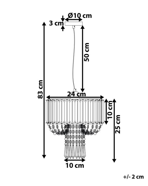 Hängande Lampa Grå Metall Akryl Glas 83 cm Dekorativ Kristallkrona Glans Finish Glam