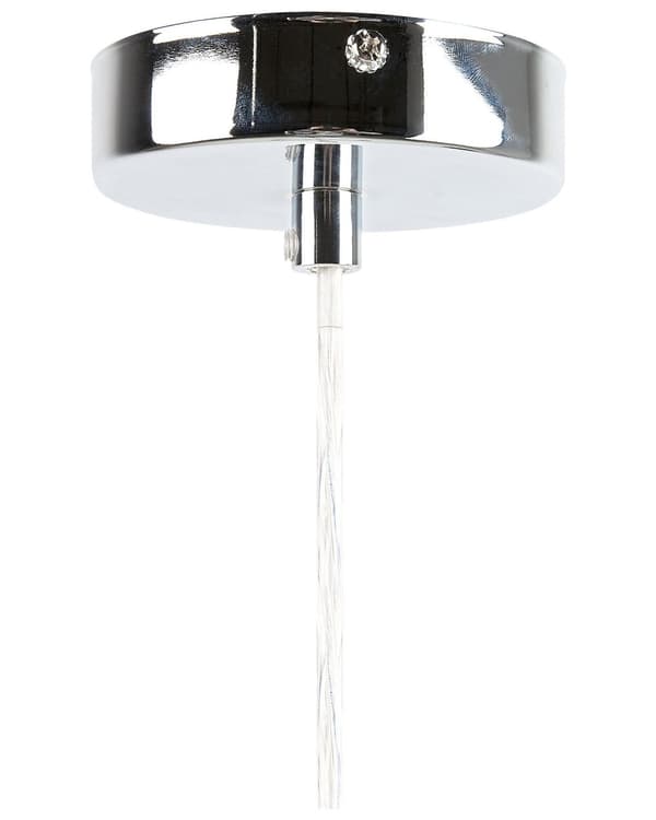 Hängande Lampa Grå Metall Akryl Glas 83 cm Dekorativ Kristallkrona Glans Finish Glam
