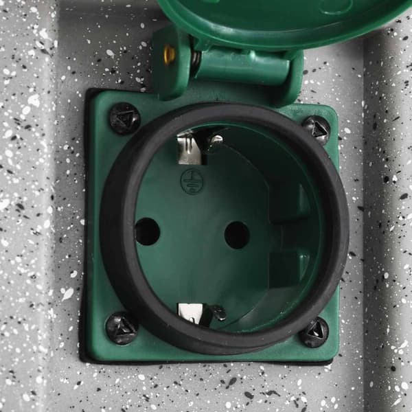 vidaXL Hagestikkontakt med skumringssensor plast