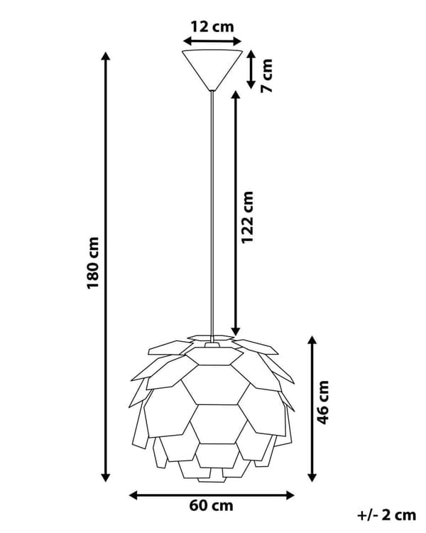 Hängande Lampa Svart Plast Tallkotte Glob Skärm