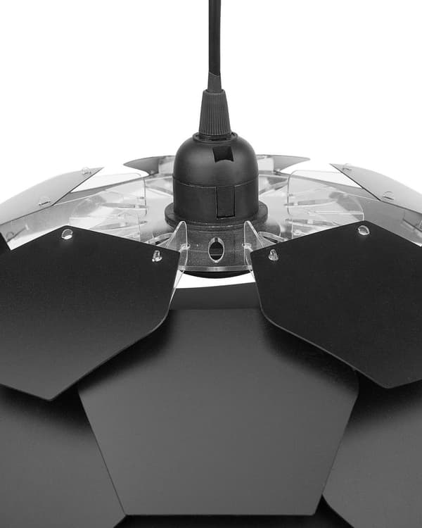 Hängande Lampa Svart Plast Tallkotte Glob Skärm